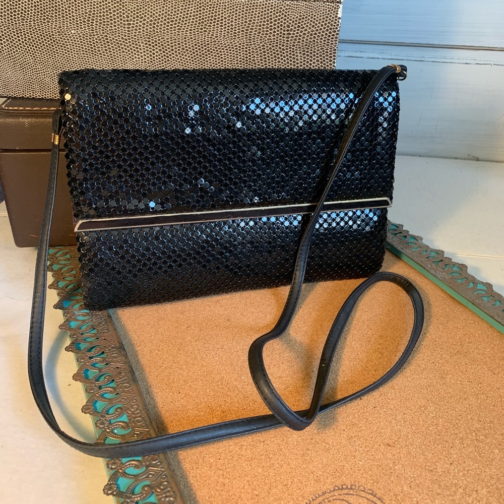 Vintage Whiting & Davis Black Mesh Purse